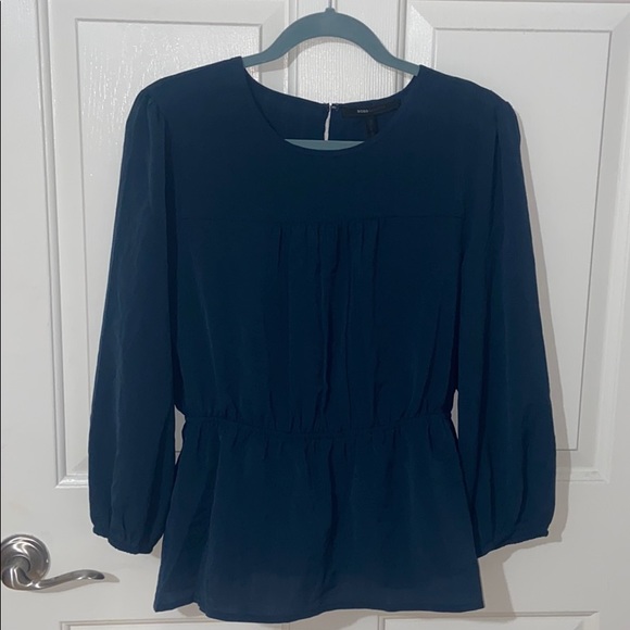NWT BCBG Dark Blue Blouse - size M - Picture 1 of 3